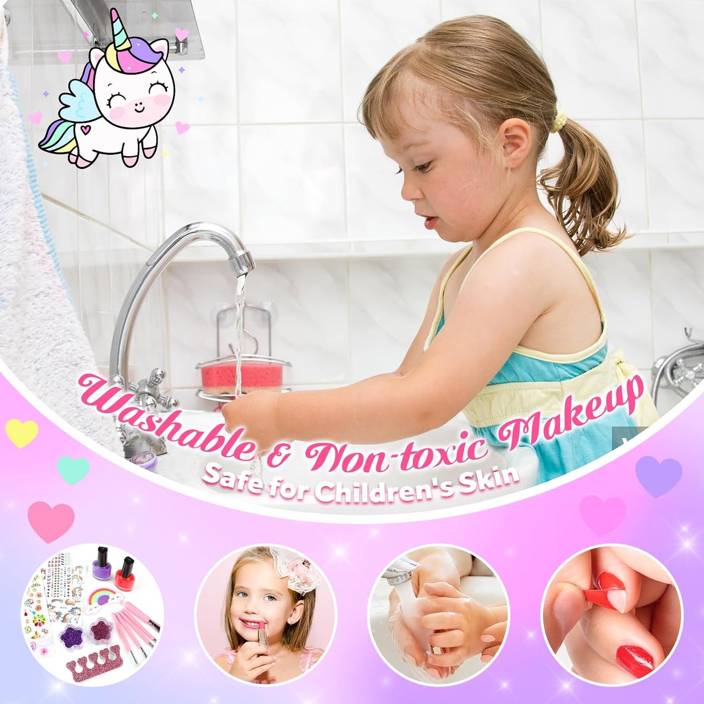 Washable cute Makeup Kit for Girl