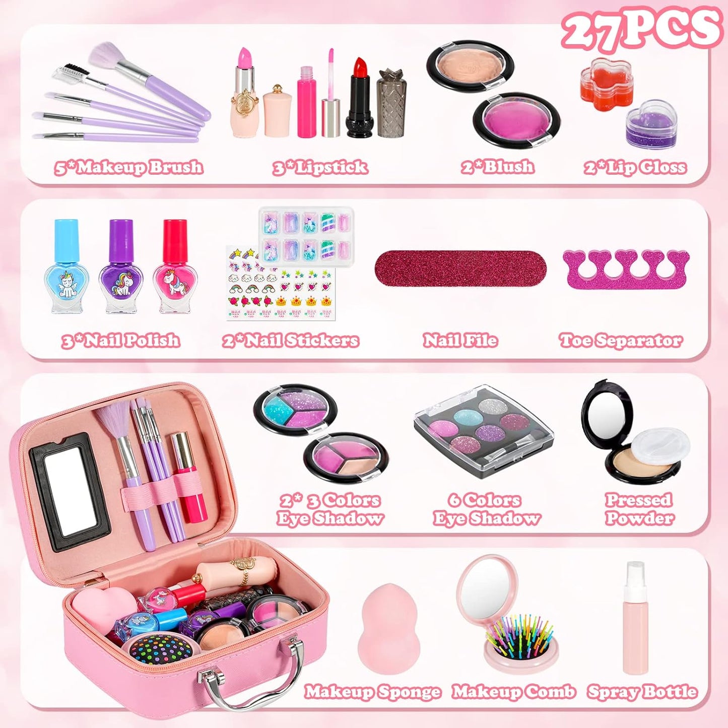 Washable cute Makeup Kit for Girl