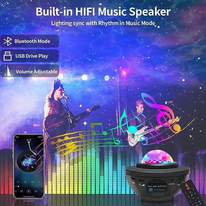 LED Galaxy Projector Night Light