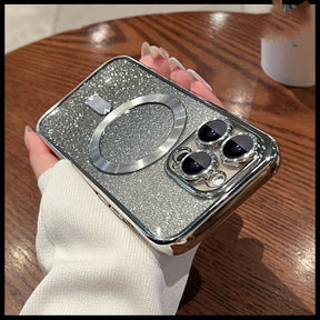 Magsafe Plating Gradient Glitter Clear Case