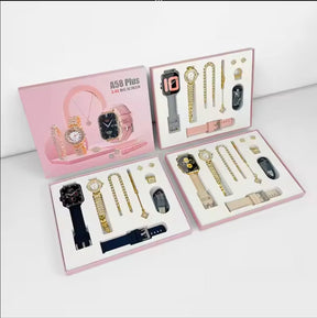 8 in 1 A58 Plus Sport Smartwatch Women Gift Set